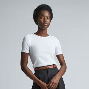 Everlane Pima Microrib Crew Tee